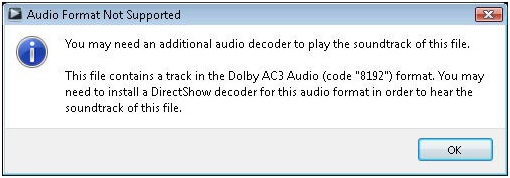 codec dolby ac3 audio code 8192
